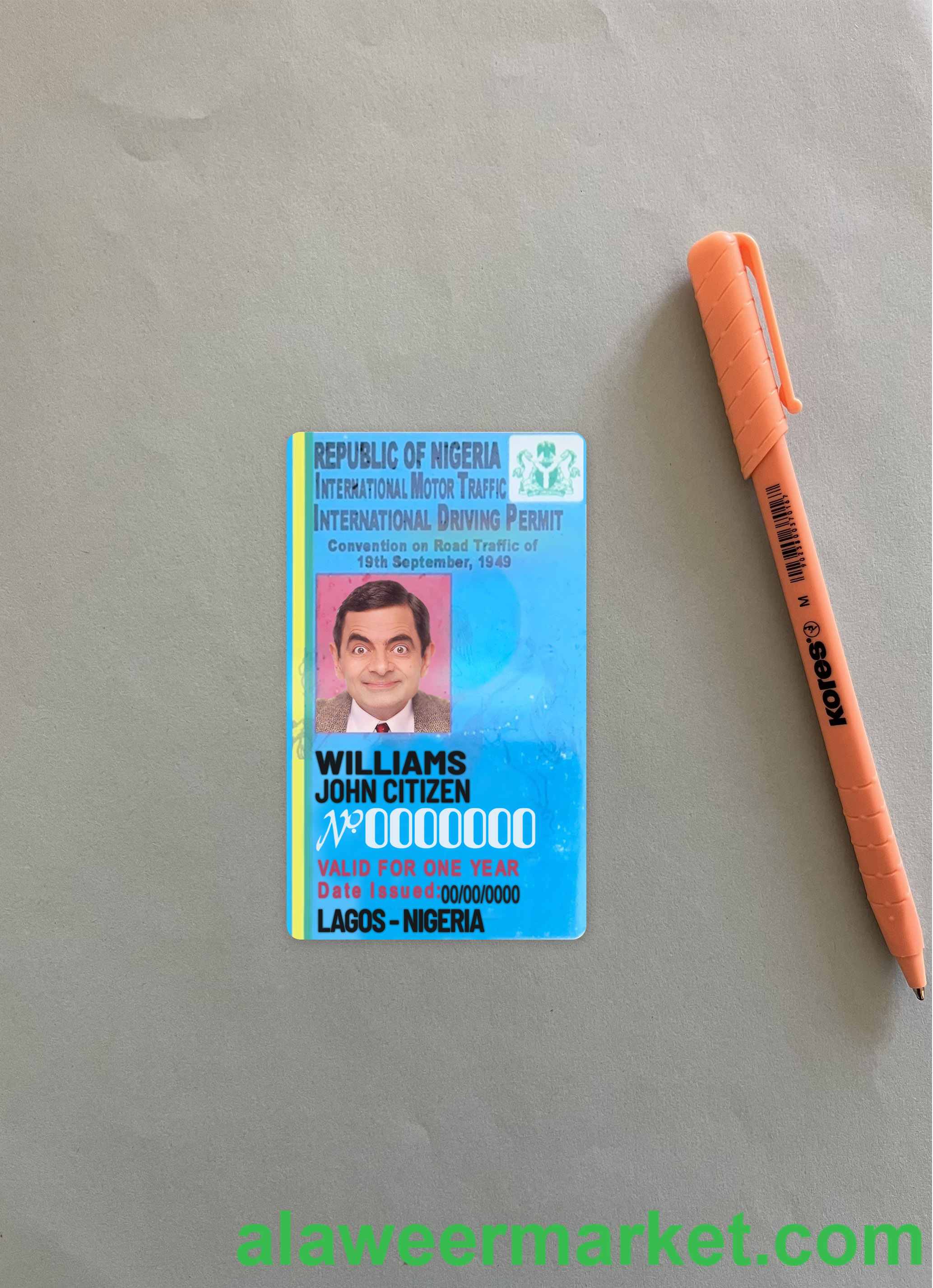 Nigeria international driving license photolook front
